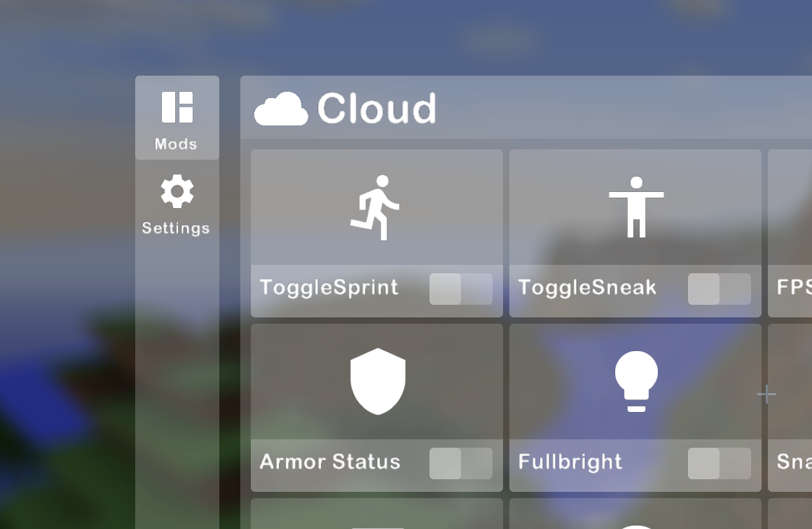 A picture which shows the Cloud Client Mod Editor