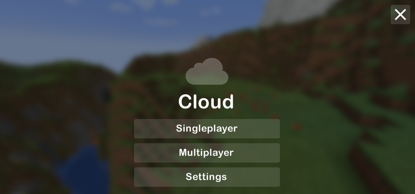 An Image of the Cloud Client Title screen